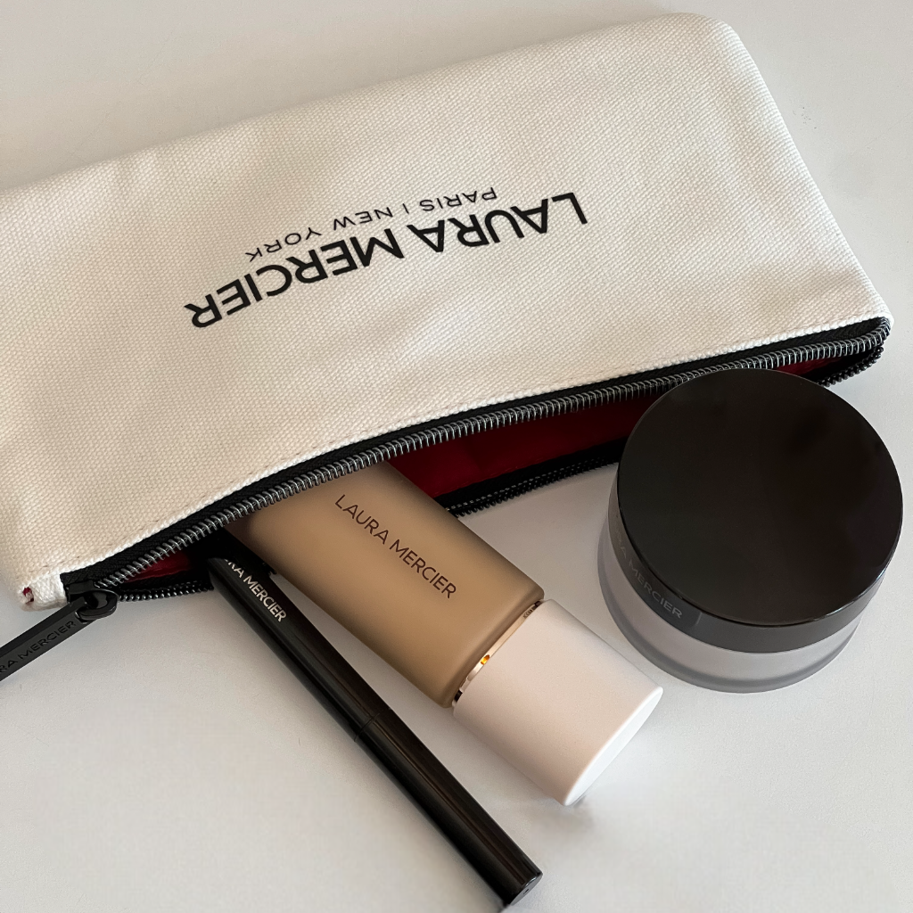 Laura Mercier White Makeup Bag View 1